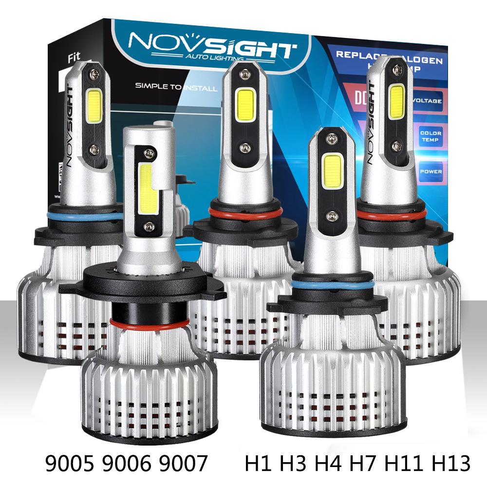 Ready Stock H1 H3 H4 H11 H7 9005 9006 Novsight N12 COB Car LED Headlight White Light 10000LM 72W