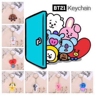 BTS BT21 PVC Keychain Key Ring Cute Door Gift