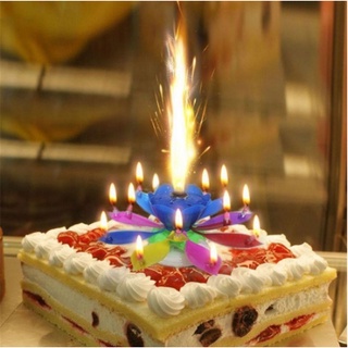 LY.1pcs Cake music candle Music flower Candle birthday party supplies decorations cake candles