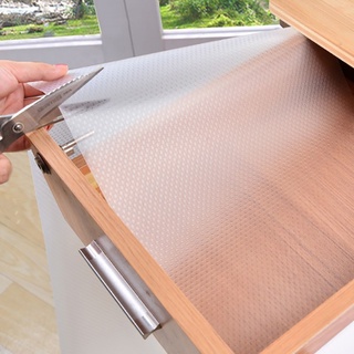 Clear EVA Waterproof Oilproof Shelf Cover Mat Drawer Liner Cabinet Non Slip Table Non Adhesive Kitch