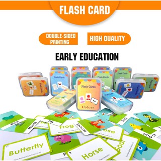 Baby Preschool English Learning Flash Cards Montessori Educational Alphabet ABC Numbers Toys