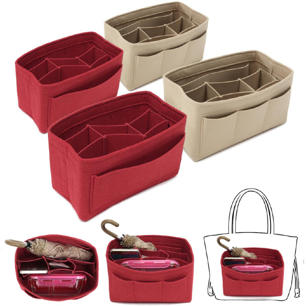 Large & Medium Inside Storage Felt Handbag Purse Organizer (1)