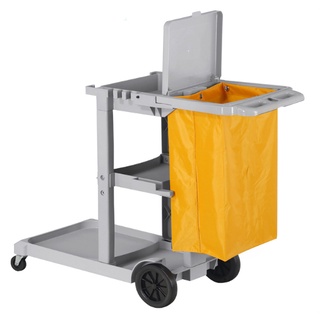 Janitorial Cart Trolley Grey Color