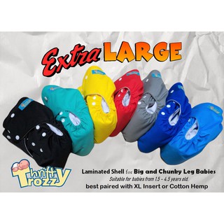 【Ready Stock】ﺴ✾XL BIG SIZE LAMINATED CLOTH DIAPER BY THRIFTY TROZZY good for 15kg. above TODDLER