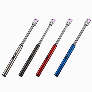 USB Electric Rechargeable Long BBQ Kitchen Gas Stove Lighter Windproof Plasma Arc Flameless Candle L