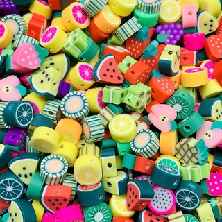 30Pcs/Pack 10mm polymer clay fruit spacer beads for DIY jewelry making