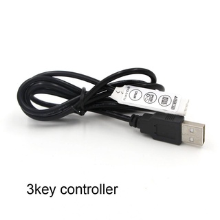☄3key DC 5V USB Cable Line Connector RGB controller with mini 3 Keys remote 4 Pin for led strip lig
