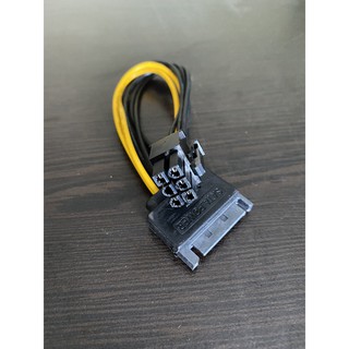 (Used) SATA to GPU 6-Pin PCI-e PCI Express Connector Adapter