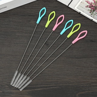 3/5 Pcs Set Pipe Brush With Color Handle Bottle Suction Tube Glass Spiral Soft Hair Straw Cleaning Brushes Tools