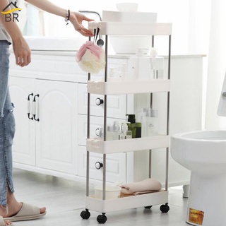 kitchenﺴ❃✻4 Tier Bathroom Organizer Trolley/Kitchen Movable Shelving Rack (3)