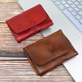 [ COD & Ready stock ]Vegetable Tanned Leather Woman wallet Hand-Painted Old Card Holder Creative Ladies Multi-Function Coin Purse Men'S Driver'S License Cover Wallet Men wallet