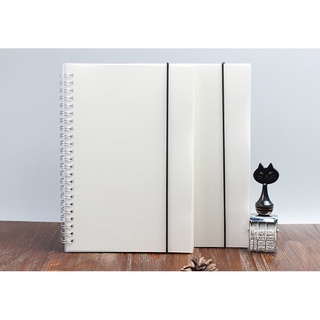 ☎﹍❍Japan PP Frosted white Cover notebook A6/A5/B5/A4 / Minimalist style