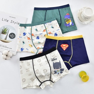boxer shorts◙﹉Children's underwear boy boxer pure cotton shorts fork medium and big children 5-18 ye