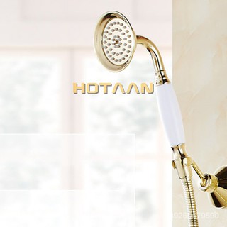 Retail & Wholesale Solid Copper Gold Plated Handheld Shower Luxury Batnroom Hand Shower Head with C