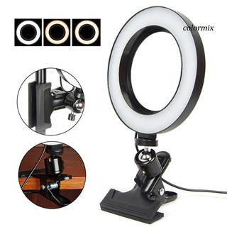 [CLM] 6.3 Inch 16cm Live Broadcasting Beauty Fill Ring Light with Spring Grip Clamp