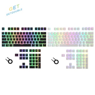 [getdouble]108pcs PBT OEM Transparent Pudding Keycap Set with Puller Compatible with Cherry