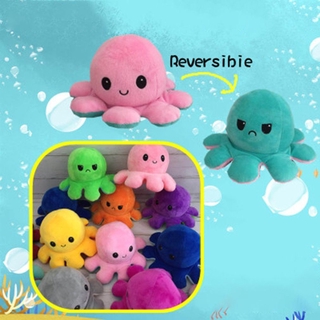TIKTOK Reversible Octopus Bipolar Plushie Stuffed toys Best gifts for Kids Christmas lover lip Octopus doll TeeTurtle FURNITURE (1)