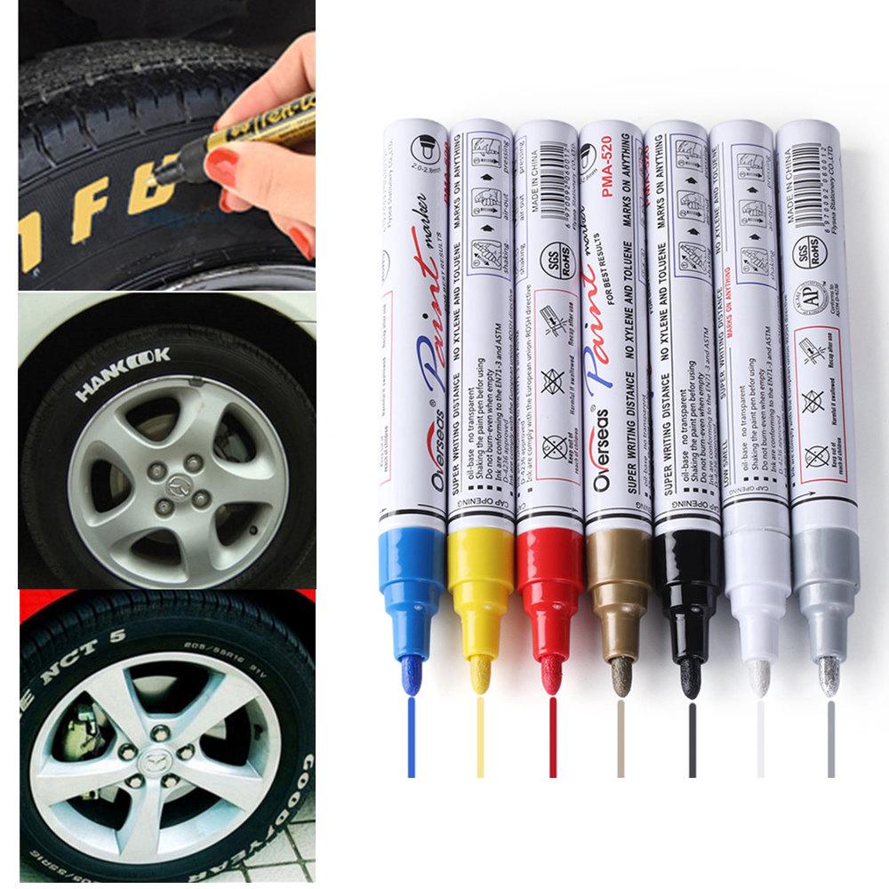 Car Styling Colorful Waterproof Pen Car Tyre Tires Tread Metal Permanent Paint Markers Graffiti Oily