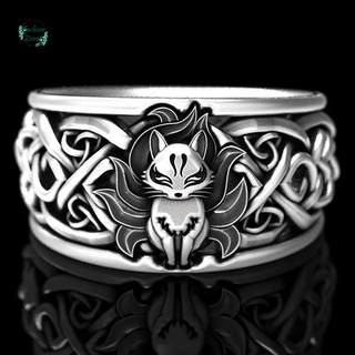 Viking Fox Celtic Fox Vintage Men'S Ring Fox Ring WONDERFA (1)