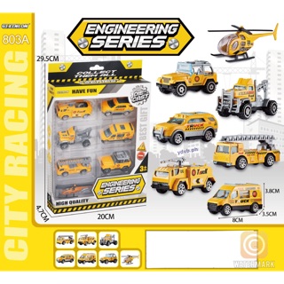 Construction Engineering Vehicle Die Cast 7 in 1 Truck Trucks Car Cars Toy Toys