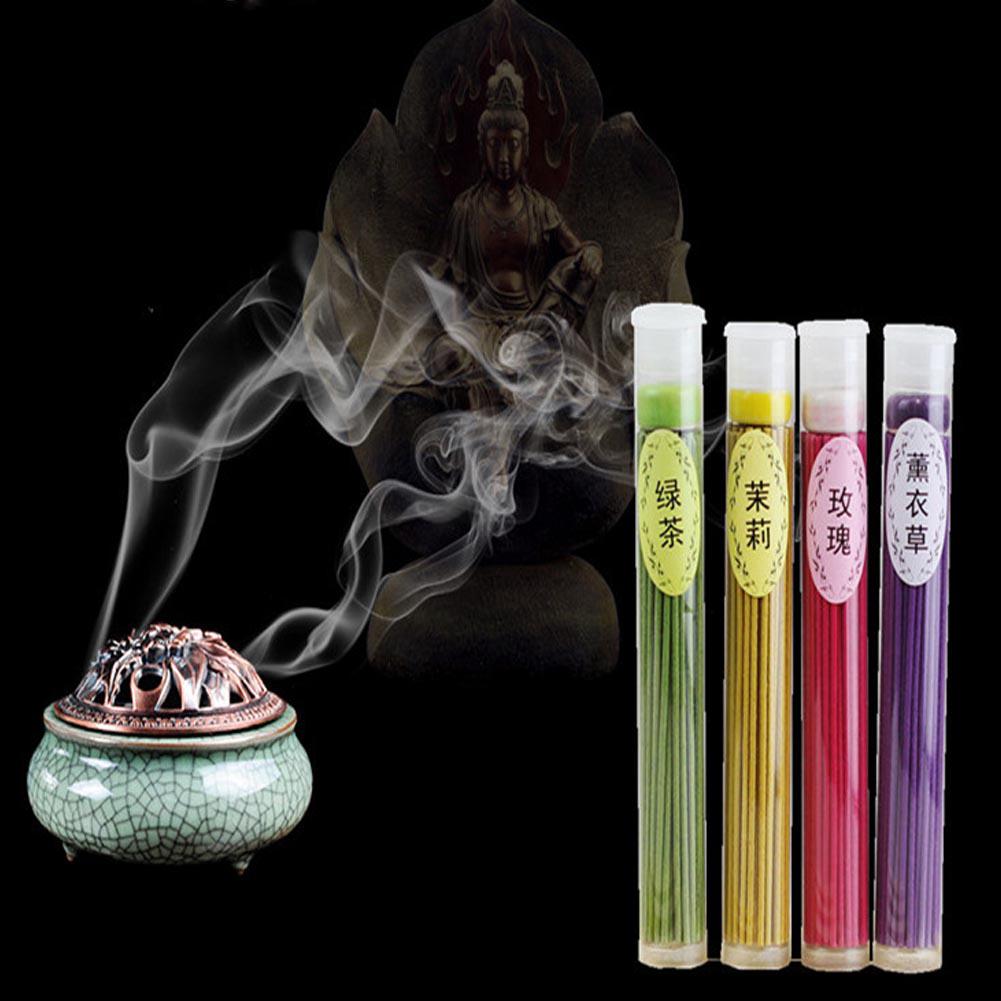 Incense Burner Sticks Natural Powder Rose Green Tea Air Freshener Gift