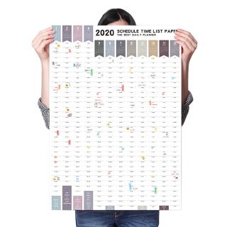 2020 365days Paper Wall Calendar Daily Planner Notes Large Study TO DO LIST School Supplies