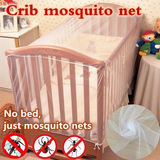 bedwaremosquito net✇☞◆➤High Quality White Light Crib Cot Mosquito Net Infant Baby Bed 135*60