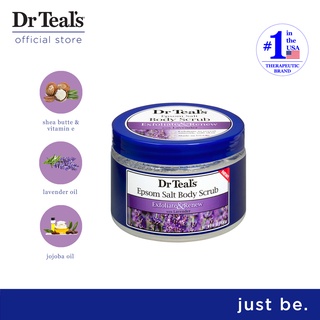 Dr. Teal's Exfoliate And Renew Epsom Salt Body Scrub With Lavender 454g