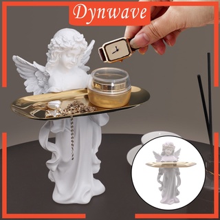 [DYNWAVE] Angel Statue Vanity Tray Jewelry Organizer Dresser Perfume Storage Decor