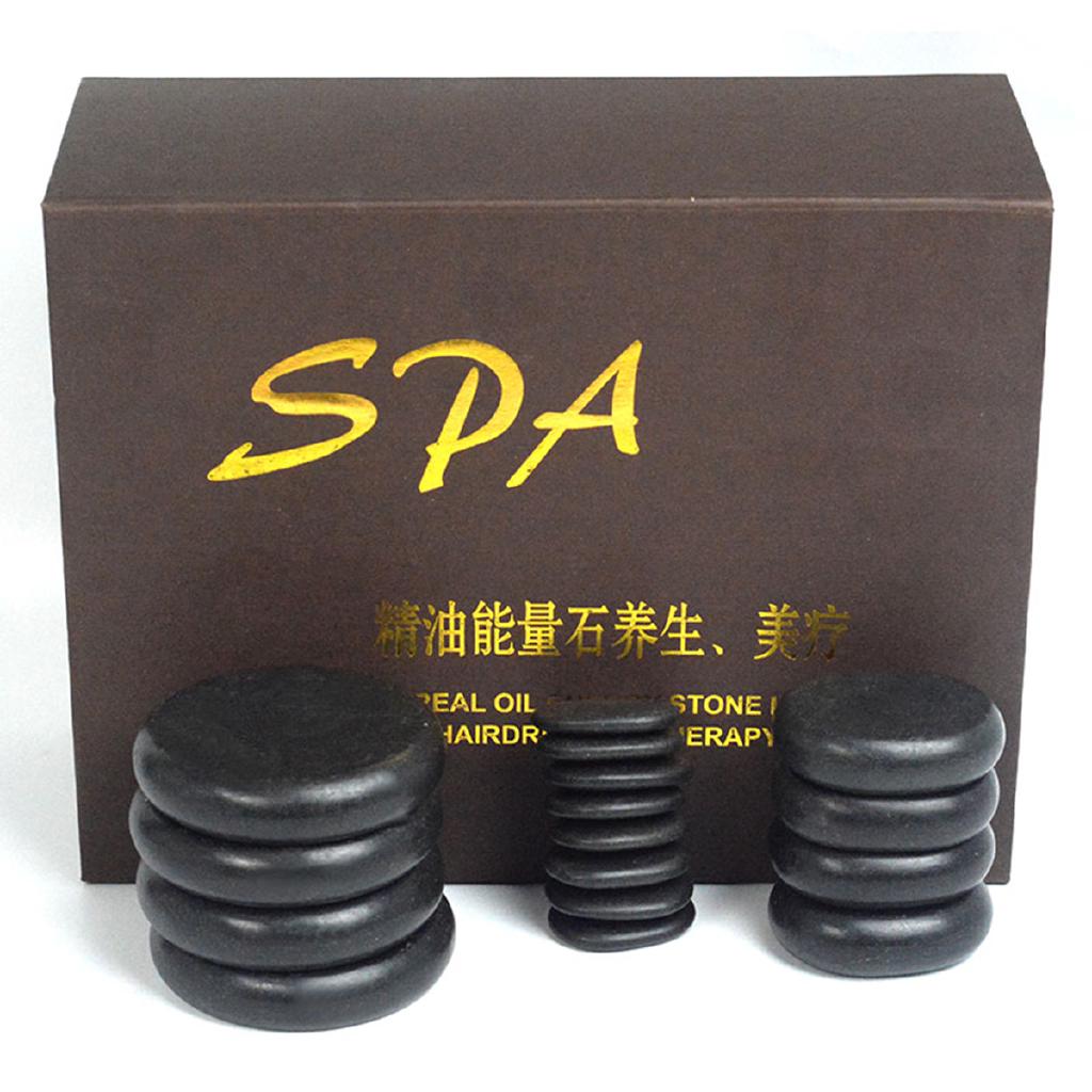 16 Pcs Massage Stones Kit Set Hot Heater Spa Rock Basalt (4)