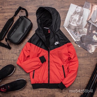【MED】Nike Windbreaker Jacket Red/Black Unisex ft94