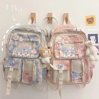 Schoolbag College Student High School Student Vintage Canvas Backpack Ins Japanese Leisure Backpack