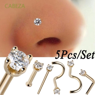 CABEZA Piercing Rhinestone Zircon Nostril Ring Nose Stud