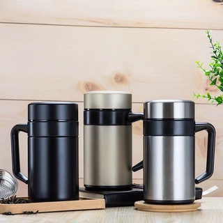 Stainless Steel Coffee Mugs 400ML Insulation Water Bottle Cups Drinkware With Handle For Office