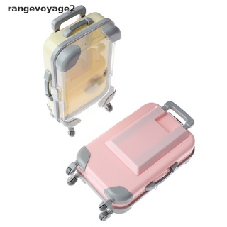 (rangevoyage2) Mini plastic suitcase luggage for doll plastic travel suitcas kids toys PH