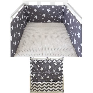Baby Bed Crib Bumper U-Shaped Detachable Zipper Newborn Bumpers Infant Safe Fence Line Cot Protector