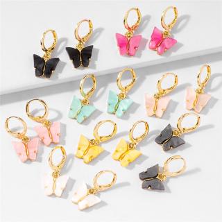 Colorful Butterfly Earrings / Acrylic Butterfly Drop Earrings / Animal Earrings / Sweet Colorful S
