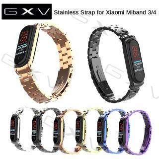 Metal Fitness Bracelet for Xiaomi Band 3 / 4 Wrist Stainless Steel Strap Wristband