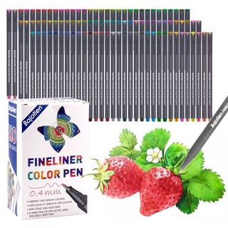 100 Colors Fine Point Pen Drawing Fineliner Markers Pens for Writing Sketch Coloring art supplies vQ
