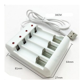 AA/AAA lithium-ion rechargeable Battery USB 4 Slots Intelligent Battery Charger (4)