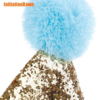 Initiationdawn> Pet Cat Dog Happy Birthday Hat Party Crown & Bow Tie Soft Cap Puppy Headwear (2)