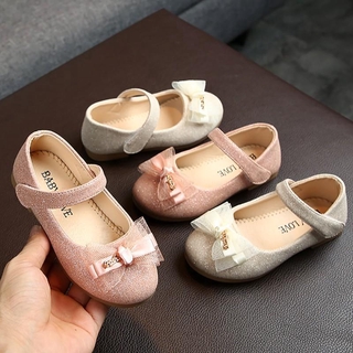 Girl Sandals Single First Walkers Bow-knot Princess Flat Shoes Princess Shoes