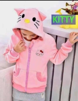 Hello kitty cotton jacket for kids (3)
