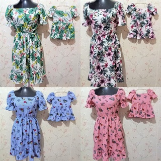 【Ready Stock】▤⊙✼Mother & Daughter Puff Sleeves Dress, M&D, Twinning ootd, Matchy matchy