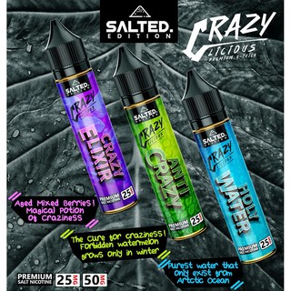 Crazylicious Salt Nic 30ml E Liquid Vape Juice Vaping 25-50mg