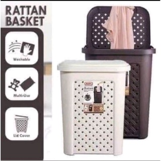 uniplus class a plastic inspired by rattan laundry basket with cover