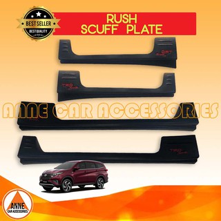 Toyota Rush G E 2018 - 2020 Outer Scuff Plate / Door Side Step Sill Guard Protector OEM Fit Black