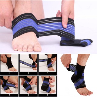 1pc Elastic Sport Gym Ankle Support Wrap Compression Foot Brace Protector