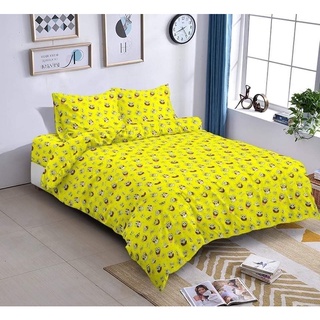 Spongebob Print ✨Cannadian Cotton Bedsheet and Pillowcase 3in1 Set Bolster|Curtain|Flatsheet