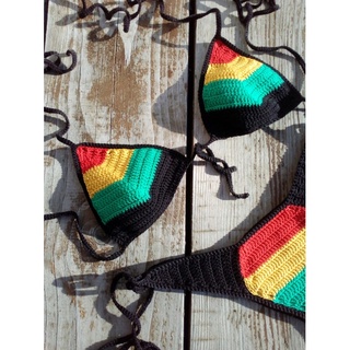 Rasta crochet Bikini Top and Bikini Set